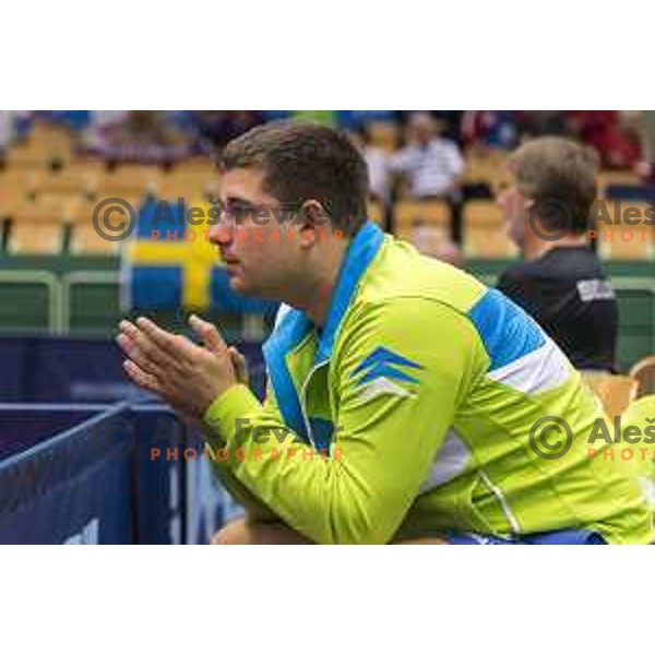 in action during European Table Tennis Championships for the Disabled EPINT 2017 in Tri Lilije Hall, Lasko, Slovenia on September 28, 2017 