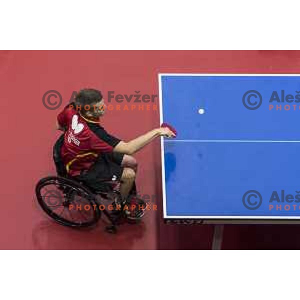 in action during European Table Tennis Championships for the Disabled EPINT 2017 in Tri Lilije Hall, Lasko, Slovenia on September 28, 2017 