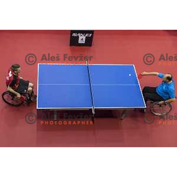 Bojan Lukezic in action during European Table Tennis Championships for the Disabled EPINT 2017 in Tri Lilije Hall, Lasko, Slovenia on September 28, 2017 