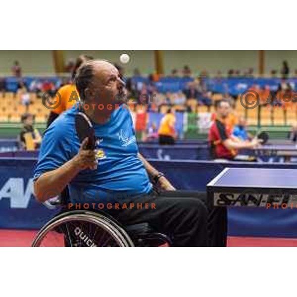 Bojan Lukezic in action during European Table Tennis Championships for the Disabled EPINT 2017 in Tri Lilije Hall, Lasko, Slovenia on September 28, 2017 