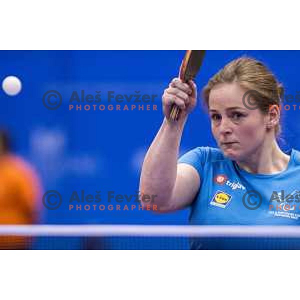 Barbara Meglic in action during European Table Tennis Championships for the Disabled EPINT 2017 in Tri Lilije Hall, Lasko, Slovenia on September 28, 2017 