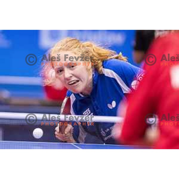 in action during European Table Tennis Championships for the Disabled EPINT 2017 in Tri Lilije Hall, Lasko, Slovenia on September 28, 2017 