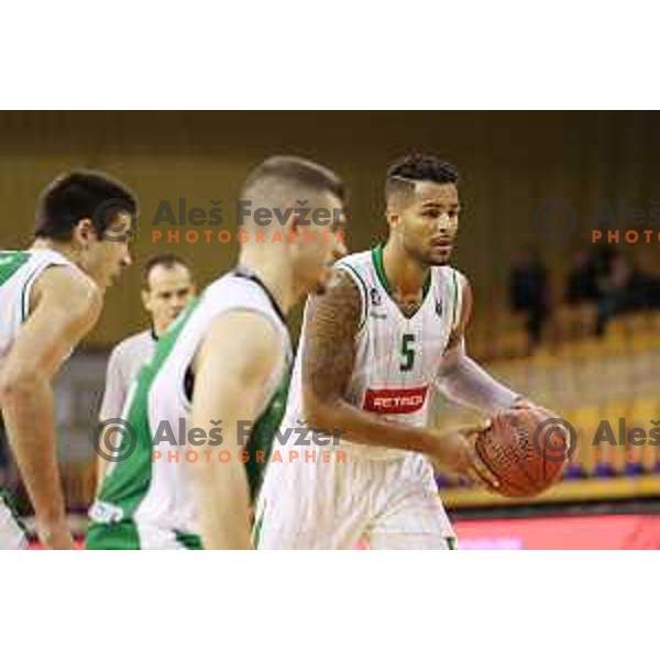 action during Slovenian basketball SuperCup between Petrol Olimpija and Krka in Tivoli Hall, Ljubljana on September 28, 2017