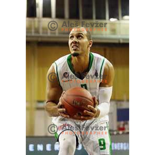 action during Slovenian basketball SuperCup between Petrol Olimpija and Krka in Tivoli Hall, Ljubljana on September 28, 2017