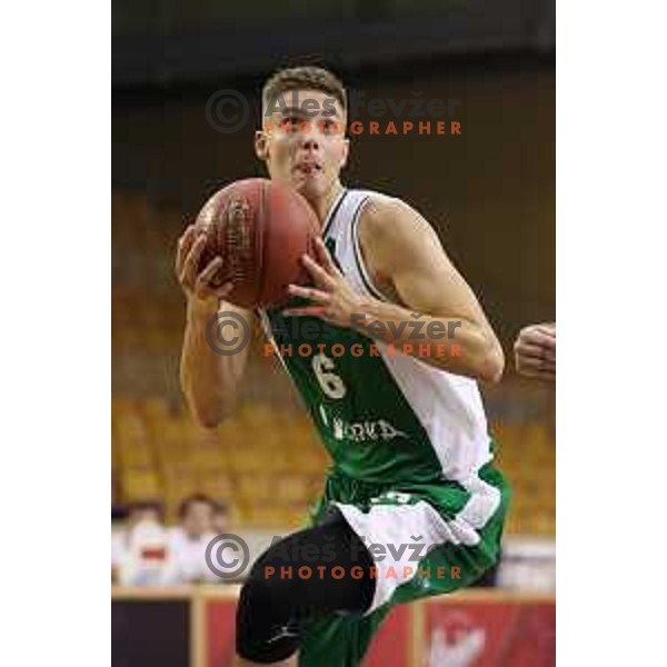 action during Slovenian basketball SuperCup between Petrol Olimpija and Krka in Tivoli Hall, Ljubljana on September 28, 2017