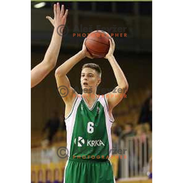 action during Slovenian basketball SuperCup between Petrol Olimpija and Krka in Tivoli Hall, Ljubljana on September 28, 2017