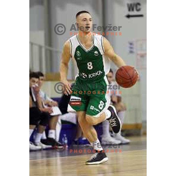 action during Slovenian basketball SuperCup between Petrol Olimpija and Krka in Tivoli Hall, Ljubljana on September 28, 2017