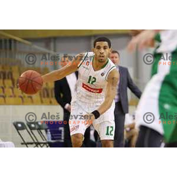 action during Slovenian basketball SuperCup between Petrol Olimpija and Krka in Tivoli Hall, Ljubljana on September 28, 2017