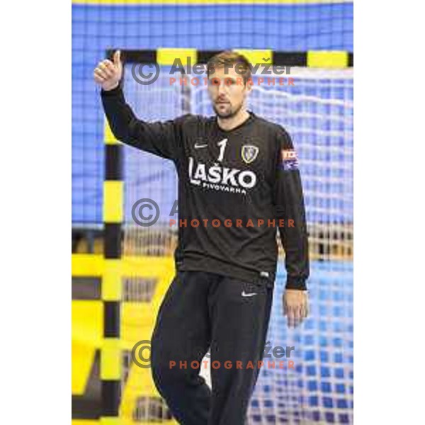 Celje’s Urban Lesjak (1) reacting during EHF Champions League match between Celje PL (Slovenia) and PGE Vive Kielce (Poland) in Zlatorog Hall, Celje on September 30th, 2017