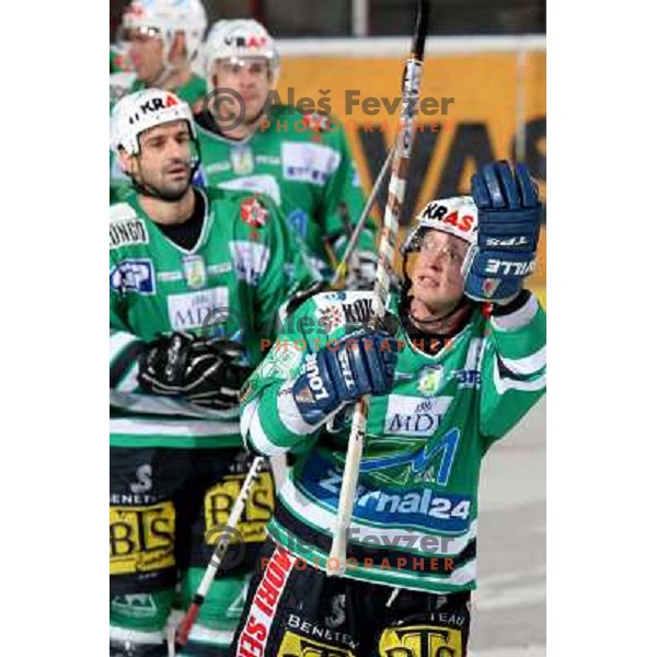 Petrilainen at ice-hockey match ZM Olimpija-Vienna Capitals in Ebel league, played in Ljubljana, Slovenia 7.12.2007. Photo by Ales Fevzer 