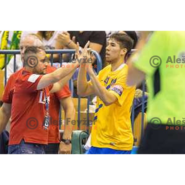 Celje’s head coach Branko Tamse in action during EHF Champions League match between Celje PL (Slovenia) and PGE Vive Kielce (Poland) in Zlatorog Hall, Celje on September 30th, 2017