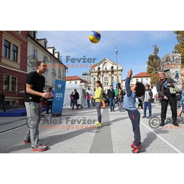 Olympic festival in Ljubljana Congress Square during European Week of Sports on September 30, 2017