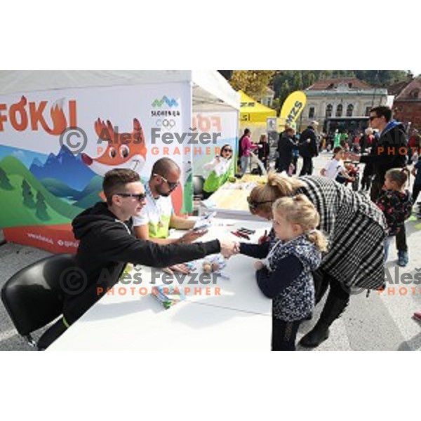 Olympic festival in Ljubljana Congress Square during European Week of Sports on September 30, 2017