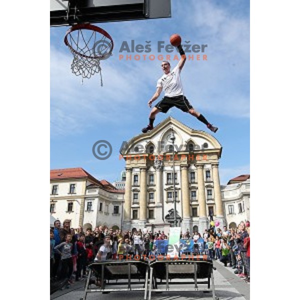Olympic festival in Ljubljana Congress Square during European Week of Sports on September 30, 2017
