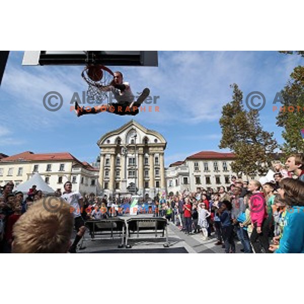 Olympic festival in Ljubljana Congress Square during European Week of Sports on September 30, 2017