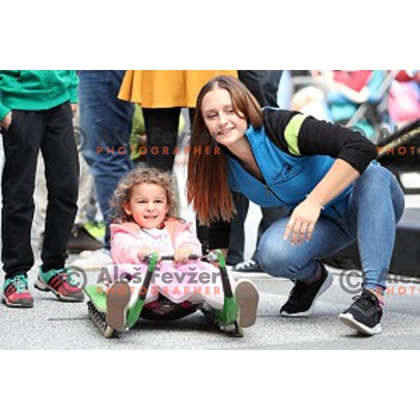 Olympic festival in Ljubljana Congress Square during European Week of Sports on September 30, 2017