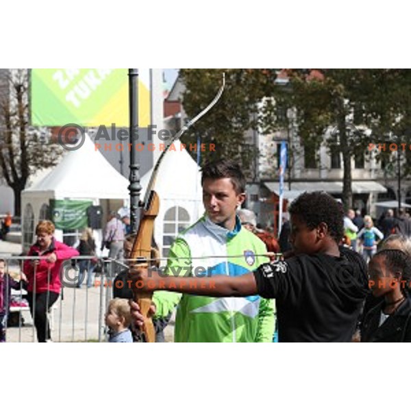 Olympic festival in Ljubljana Congress Square during European Week of Sports on September 30, 2017