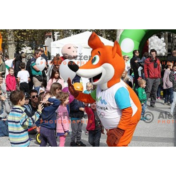 Olympic festival in Ljubljana Congress Square during European Week of Sports on September 30, 2017