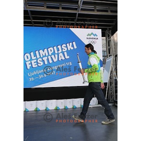 Olympic festival in Ljubljana Congress Square during European Week of Sports on September 30, 2017