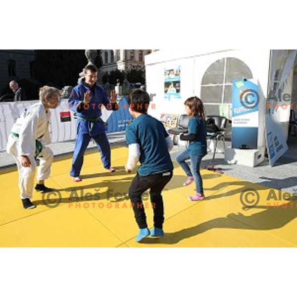 Olympic festival in Ljubljana Congress Square during European Week of Sports on September 30, 2017