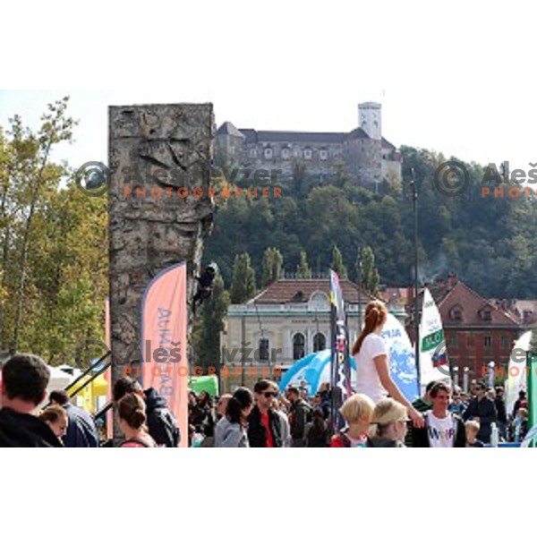 Olympic festival in Ljubljana Congress Square during European Week of Sports on September 30, 2017