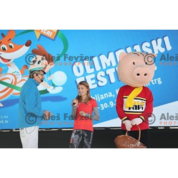 Olympic festival in Ljubljana Congress Square during European Week of Sports on September 30, 2017