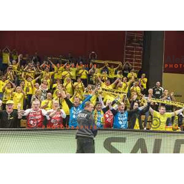 Gorenje\'s fans Grascaki in action during EHF Champions League match between Gorenje Velenje and Skjern Handbold, in Red Hall, Velenje on October 1st, 2017 