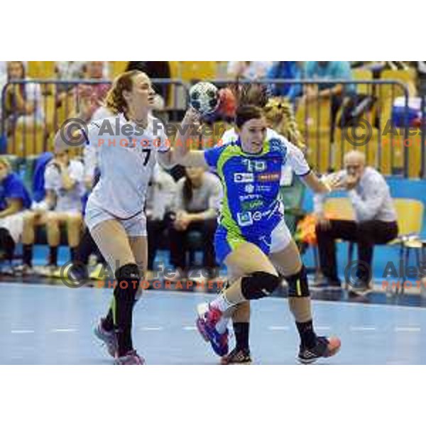 action during qualification match between Slovenia and Czech Republic in Zlatorog Hall, Celje on October 1, 2017