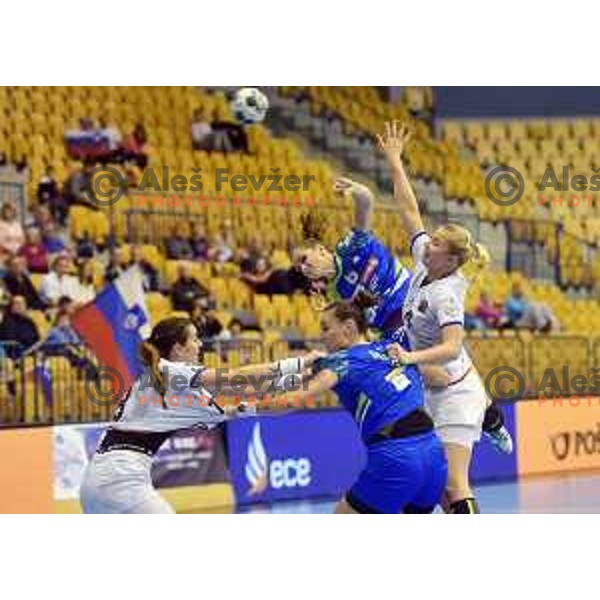 action during qualification match between Slovenia and Czech Republic in Zlatorog Hall, Celje on October 1, 2017