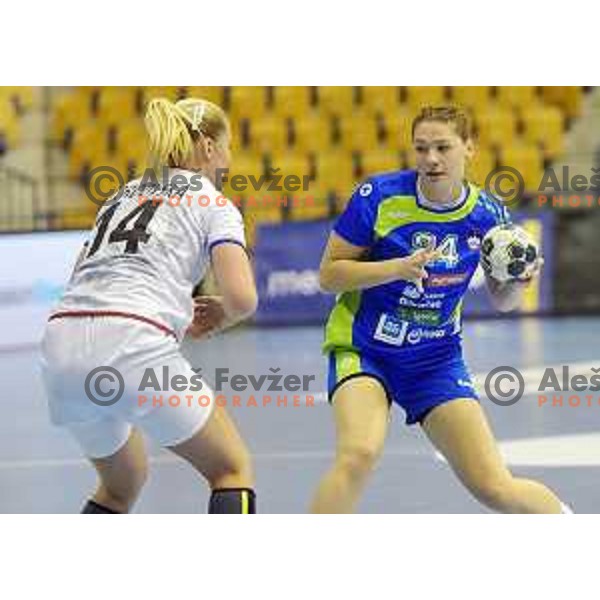 action during qualification match between Slovenia and Czech Republic in Zlatorog Hall, Celje on October 1, 2017