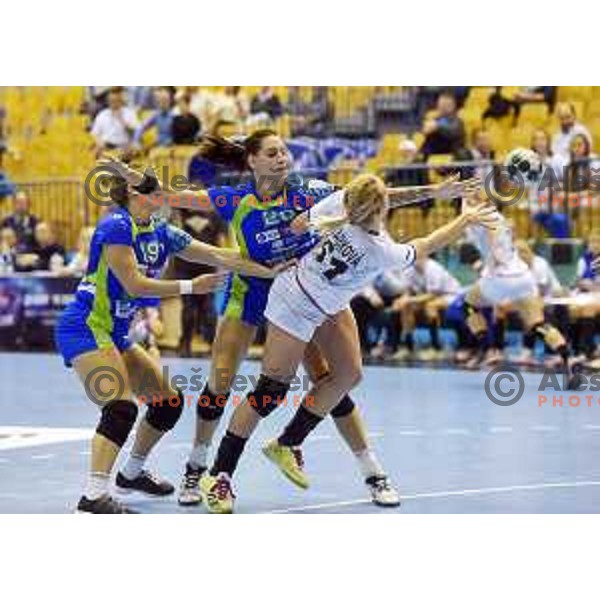 action during qualification match between Slovenia and Czech Republic in Zlatorog Hall, Celje on October 1, 2017