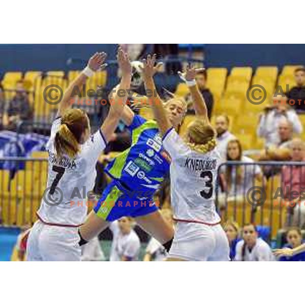 action during qualification match between Slovenia and Czech Republic in Zlatorog Hall, Celje on October 1, 2017