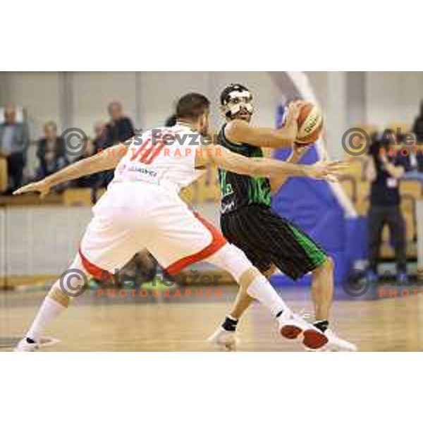 Talor Battle of Petrol Olimpija in action during ABA league basketball match between Petrol Olimpija and Crvena Zvezda in Tivoli Hall, Ljubljana on October 8, 2017