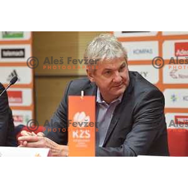 Ales Pipan at KZS press conference before start of Nova KBM League 2017/2018 in Ljubljana, Slovenia on October 13, 2017