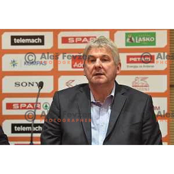 Ales Pipan at KZS press conference before start of Nova KBM League 2017/2018 in Ljubljana, Slovenia on October 13, 2017