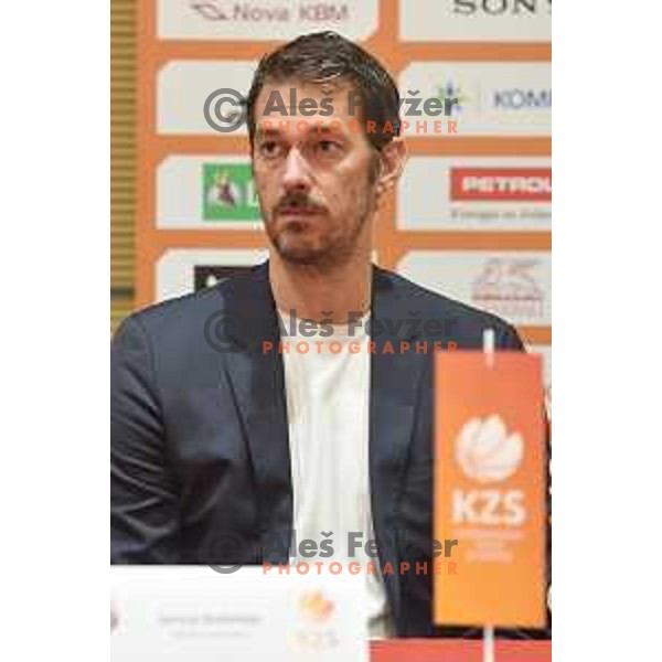 Jurica Golemac at KZS press conference before start of Nova KBM League 2017/2018 in Ljubljana, Slovenia on October 13, 2017