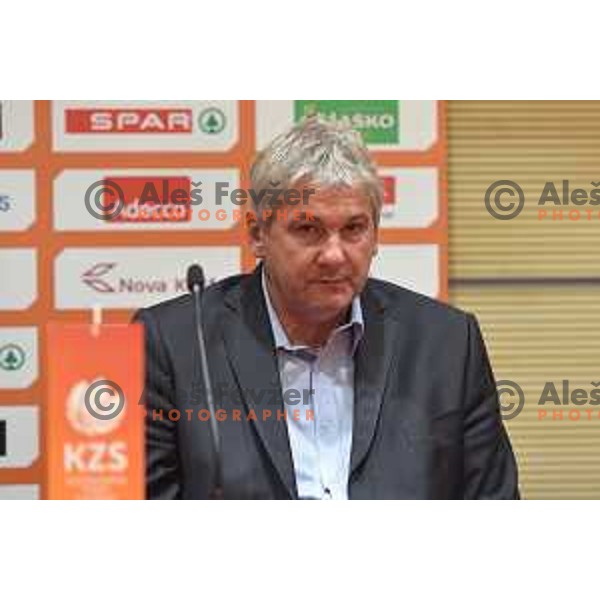 Ales Pipan at KZS press conference before start of Nova KBM League 2017/2018 in Ljubljana, Slovenia on October 13, 2017
