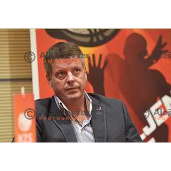 Bostjan Kuhar at KZS press conference before start of Nova KBM League 2017/2018 in Ljubljana, Slovenia on October 13, 2017