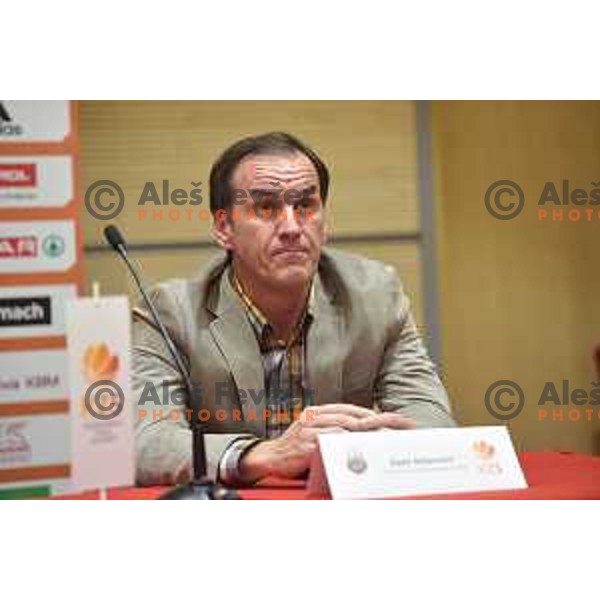 Rade Mijanovic at KZS press conference before start of Nova KBM League 2017/2018 in Ljubljana, Slovenia on October 13, 2017