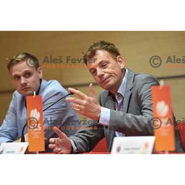 Gasper Okorn at KZS press conference before start of Nova KBM League 2017/2018 in Ljubljana, Slovenia on October 13, 2017