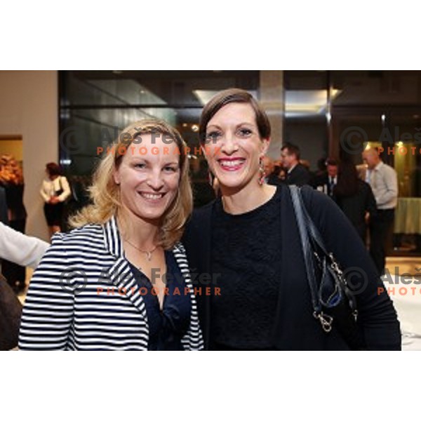Mateja Simic and Petra Robnik at 26th Anniversary of Slovenia Olympic Committee in Hotel Union, Ljubljana on October 13, 2017