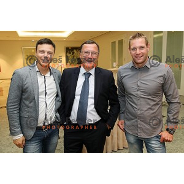 Primoz sulic, Andrej Jelenc, Benjamin Savsek at 26th Anniversary of Slovenia Olympic Committee in Hotel Union, Ljubljana on October 13, 2017