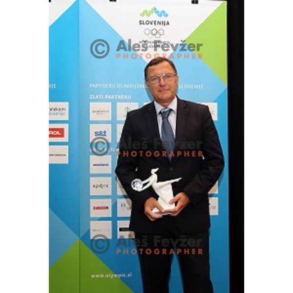 Andrej Jelenc receives IOC award - Sport beyond borders at 26th Anniversary of Slovenia Olympic Committee in Hotel Union, Ljubljana on October 13, 2017