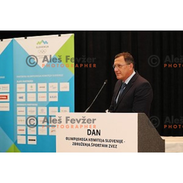 Andrej Jelenc receives IOC award - Sport beyond borders at 26th Anniversary of Slovenia Olympic Committee in Hotel Union, Ljubljana on October 13, 2017