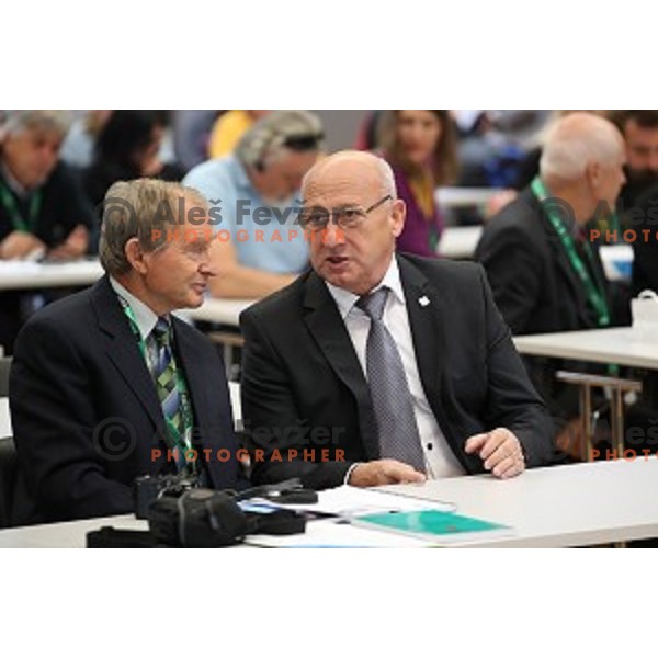 Bogdan Gabrovec gives a speech during Congress of Sport for Everybody in Ljubljana, Slovenia on October 13, 2017