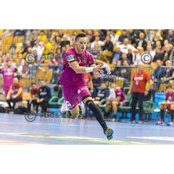 Celje’s Jaka Malus (5) in action during EHF Champions League match between Celje PL (Slovenia) and Meshkov Brest (Belarus) in Zlatorog Hall, Celje on October 14th, 2017