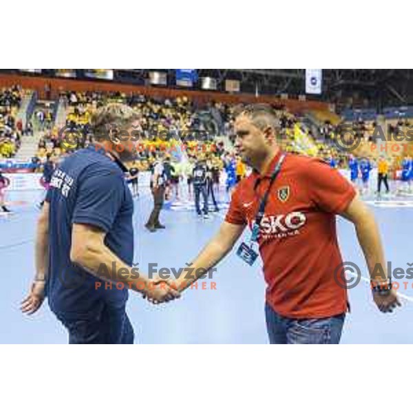 Celje’s head coach Branko Tamse in action during EHF Champions League match between Celje PL (Slovenia) and Meshkov Brest (Belarus) in Zlatorog Hall, Celje on October 14th, 2017