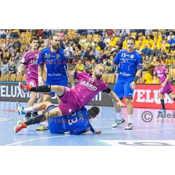 Celje’s Igor Anic (39) in action during EHF Champions League match between Celje PL (Slovenia) and Meshkov Brest (Belarus) in Zlatorog Hall, Celje on October 14th, 2017 