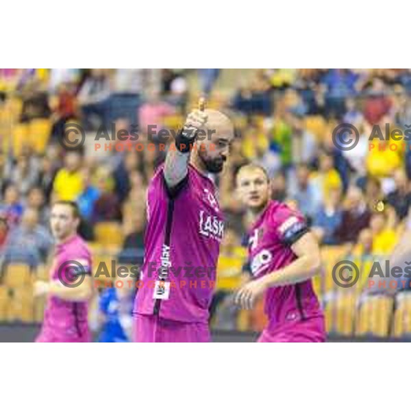 Celje’s Igor Anic (39) in action during EHF Champions League match between Celje PL (Slovenia) and Meshkov Brest (Belarus) in Zlatorog Hall, Celje on October 14th, 2017 