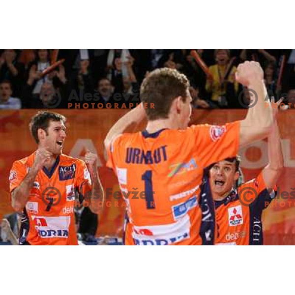 Touzinsky (7) at volleyballl game ACH Volley Bled-Paris Volley in Indesit European Champions league, played in Ljubljana, Slovenia 12.12.2007. Photo by Ales Fevzer 